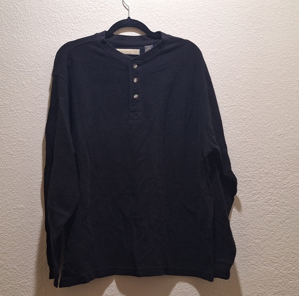 NATURAL LIFE Black Long Sleeve Tee